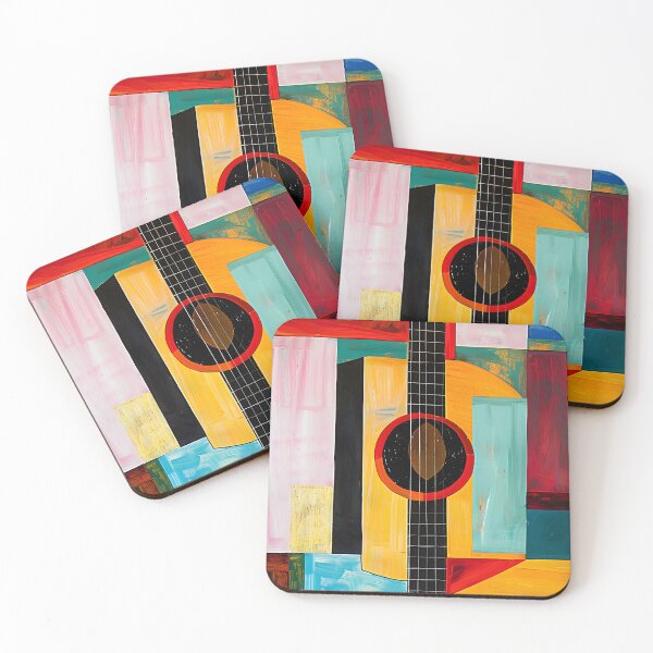 Item preview, Harmonious Vibrant Guitar Fusion- A Captivating Portrait of Musical Expression and Dynamic Movement designed and sold by OlfactoART Studio.