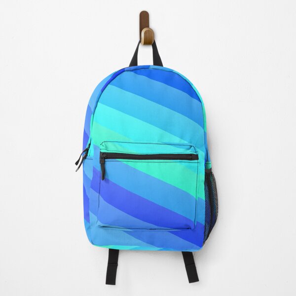 Item preview, Blue To Teal Transition Diagonal Stripes Gradient Lines designed and sold by Alchemy-A-La-G.