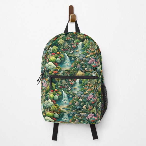 Item preview, Winding Streams and Crystal Waterfalls in the Enchanted Forest Realm - Seamless Pattern #3 designed and sold by Second Draft Visuals.