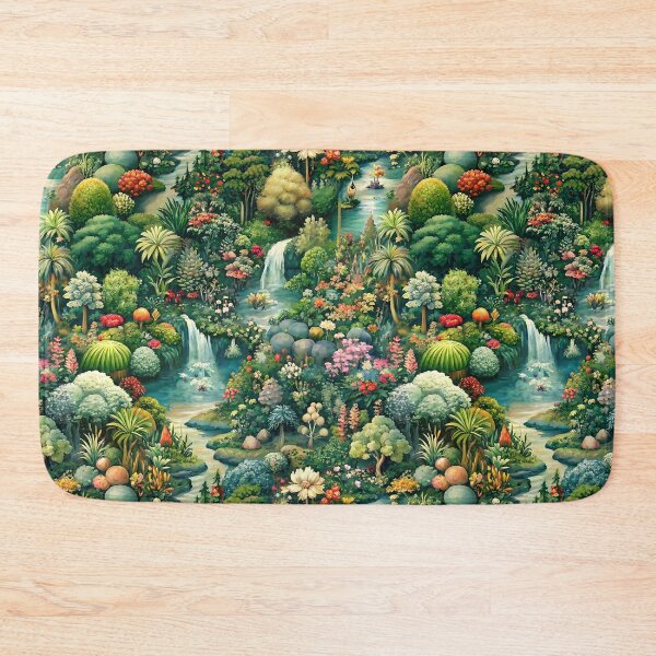 Item preview, Winding Streams and Crystal Waterfalls in the Enchanted Forest Realm - Seamless Pattern #3 designed and sold by Second Draft Visuals.