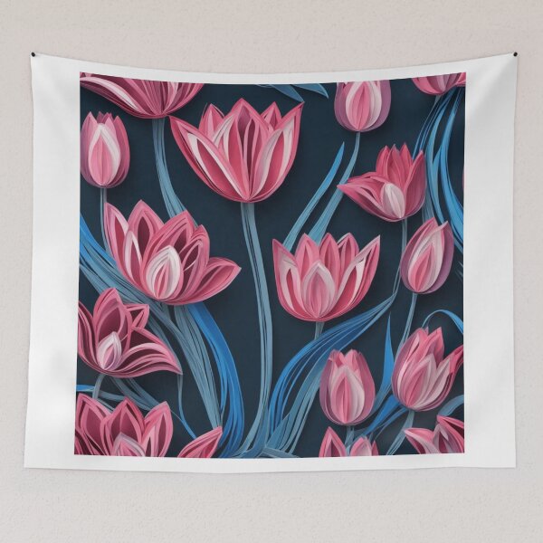 Item preview, Pink Paper Quilled Tulips designed and sold by scrappygrammy.