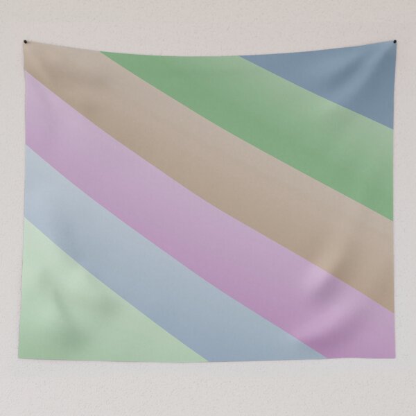Aperçu de l'œuvre Transition arc-en-ciel fanée Rayures diagonales Lignes dégradées créée et vendue par Alchemy-A-La-G.