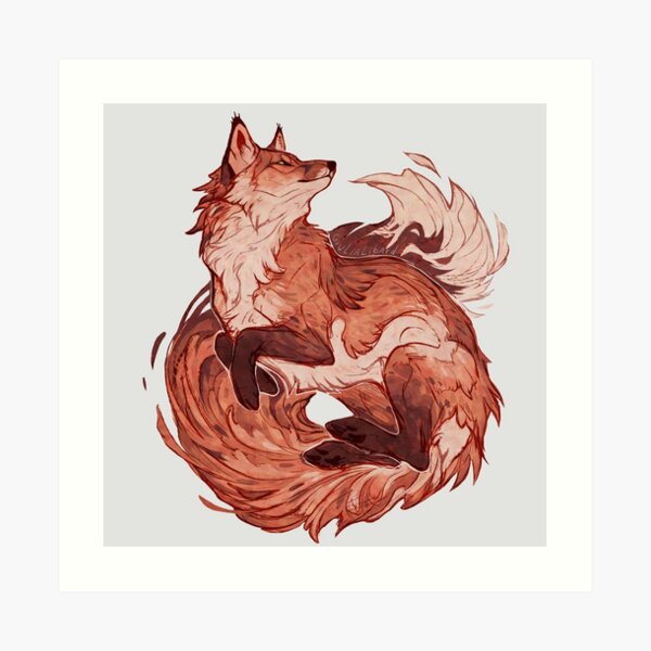 Red fox 2018 redraw Art Print
