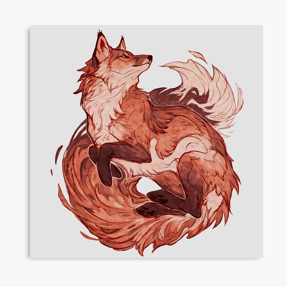 Rotfuchs 18 Neu Zeichnen Metallbild Von Giulialibard Redbubble