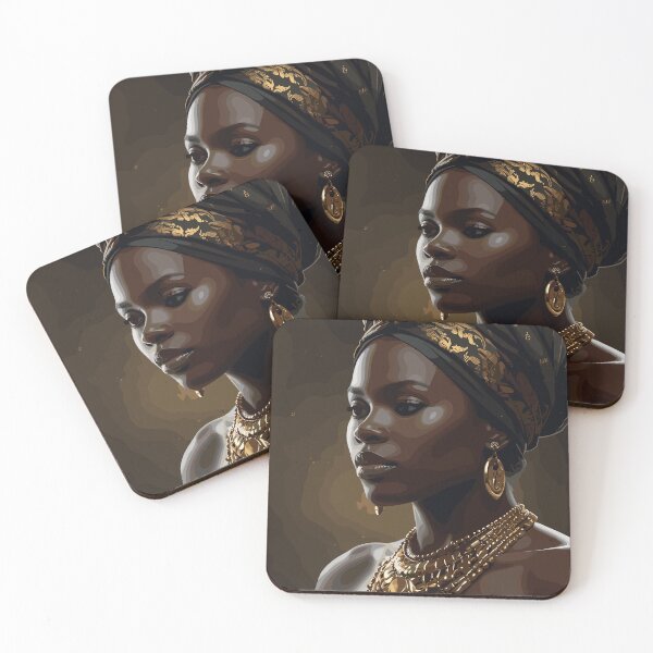 Item preview, painting of a woman with a turban and gold jewelry designed and sold by Teemajestic.