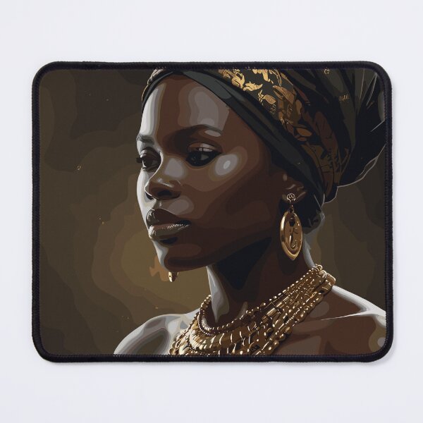 Item preview, painting of a woman with a turban and gold jewelry designed and sold by Teemajestic.
