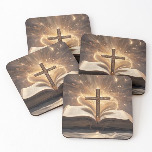 Item preview, Cross emerging out of the most holy book of God designed and sold by SavvySojourner.