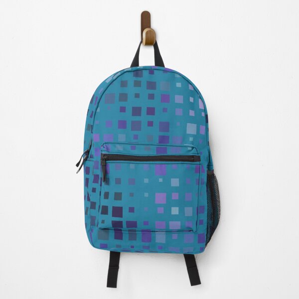 Item preview, Purple Gradient Tones Square Grid On Teal Backdrop designed and sold by Alchemy-A-La-G.