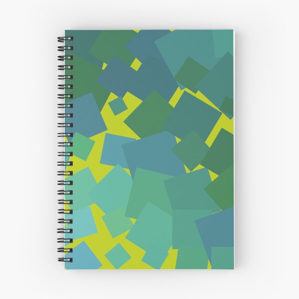 Item preview, Aqua Gradient Tones Spiraled Square Grid Yellow Abstract designed and sold by Alchemy-A-La-G.
