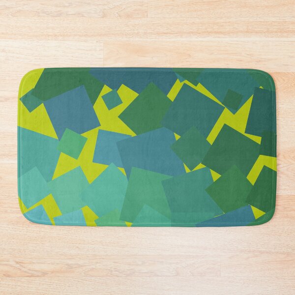 Item preview, Aqua Gradient Tones Spiraled Square Grid Yellow Abstract designed and sold by Alchemy-A-La-G.