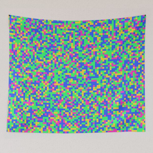 Item preview, Vivid Rainbow Multicolor Square Cubes Abstract Camo Pattern designed and sold by Alchemy-A-La-G.