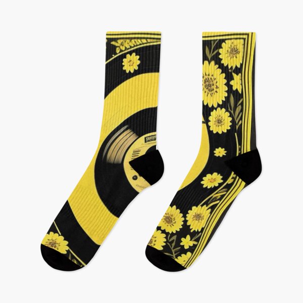 Item preview, Yellow Antique Cute Flower Record by Music Genius Art designed and sold by musicgeniusart.
