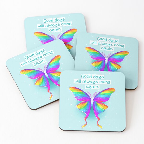 Item preview, "Good Days Will Always Come Again" Rainbow Moth designed and sold by thelatestkate.