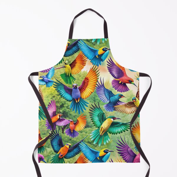 Item preview, Exotic and Magical Birds Flying Over the Enchanted Forest - Seamless Pattern #1 designed and sold by Second Draft Visuals.