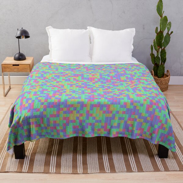 Item preview, Distressed Rainbow Multicolor Square Cubes Abstract Camo Pattern designed and sold by Alchemy-A-La-G.