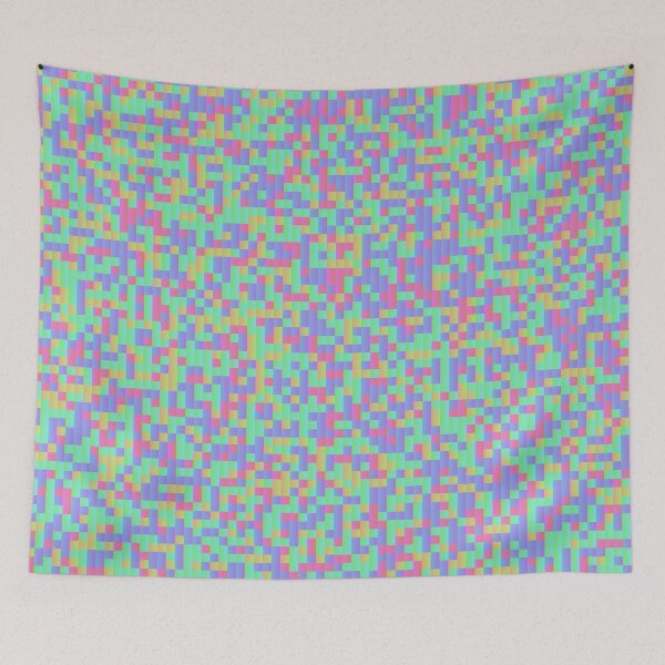Item preview, Distressed Rainbow Multicolor Square Cubes Abstract Camo Pattern designed and sold by Alchemy-A-La-G.