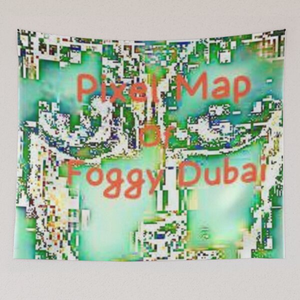 Item preview, Pixel Map of Foggy Dubai  designed and sold by SoulArtSara.