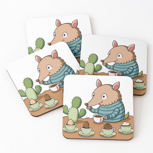 Item preview, Fluffy Armadillo Hosting a Tea Party designed and sold by omerfdln34.