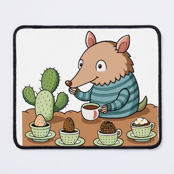 Item preview, Fluffy Armadillo Hosting a Tea Party designed and sold by omerfdln34.