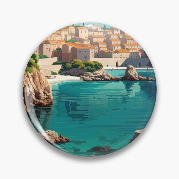 Item preview, Dubrovnik Croatia Vintage Travel and Tourism Advertising Print designed and sold by posterbobs.