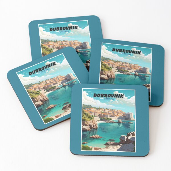 Artikelvorschau, Dubrovnik Kroatien Vintage Reise- und Tourismus-Werbedruck entworfen und verkauft von posterbobs.