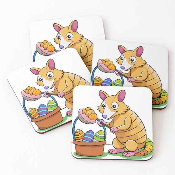Item preview, Fluffy Armadillo Painting Easter Eggs designed and sold by omerfdln34.