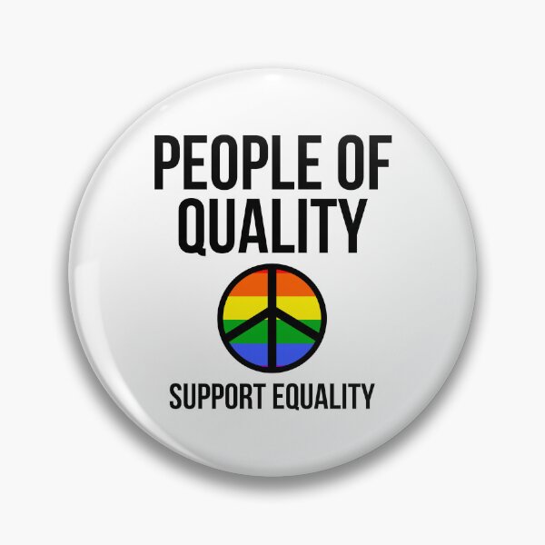Item preview, People of quality support equality rainbow peace sign   designed and sold by Rachel the Artist .