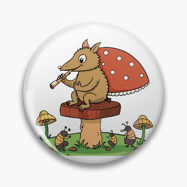 Item preview, Fluffy Armadillo Sitting on a Giant Mushroom designed and sold by omerfdln34.