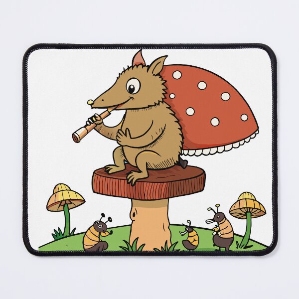 Item preview, Fluffy Armadillo Sitting on a Giant Mushroom designed and sold by omerfdln34.