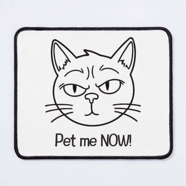 Item preview, Cartoon cat series. Pet me now! Black text designed and sold by twisted-dot.