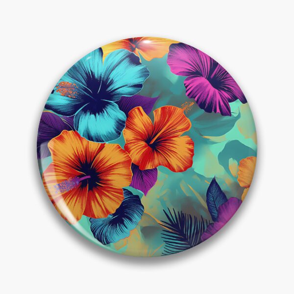 Item preview, Océano - Neon Glow Tropical Flowers AOP designed and sold by Oceano-Beach.