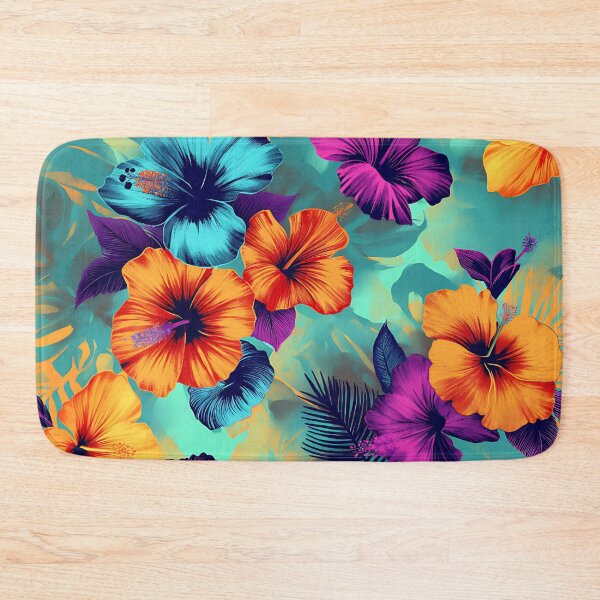 Item preview, Océano - Neon Glow Tropical Flowers AOP designed and sold by Oceano-Beach.