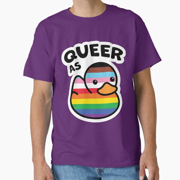 Item preview, Queer As Duck Rainbow Progress Pride Rubber Ducky designed and sold by DesiDuck.