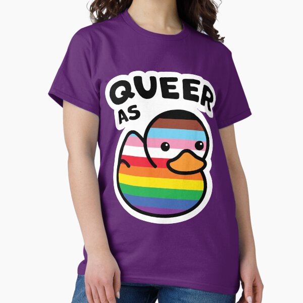 Item preview, Queer As Duck Rainbow Progress Pride Rubber Ducky designed and sold by DesiDuck.
