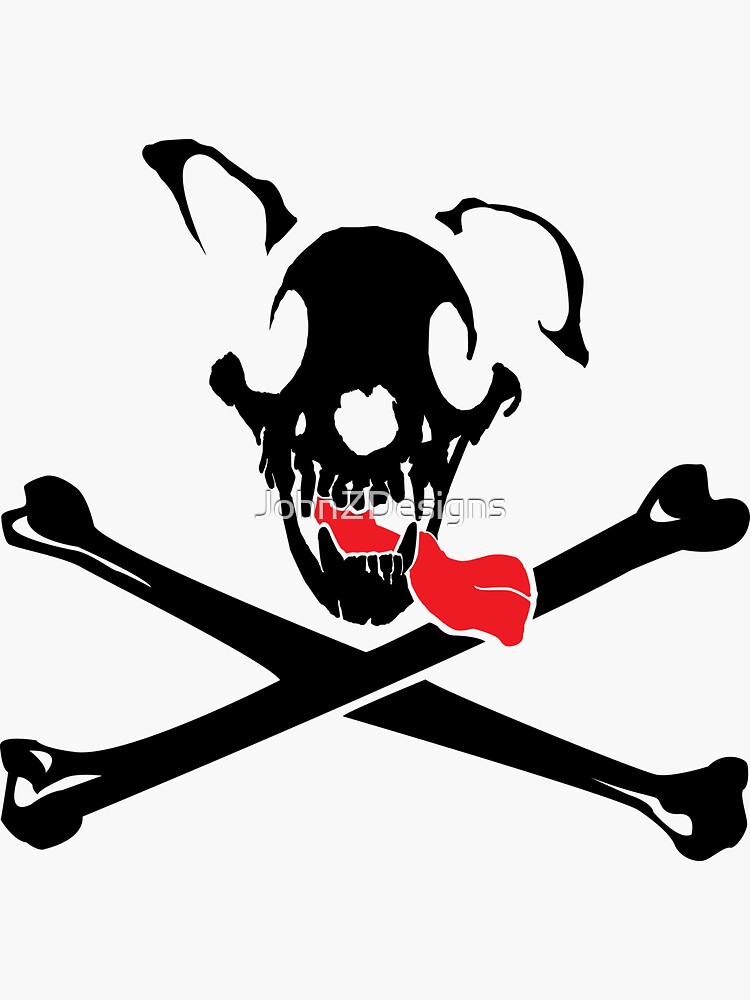 “Dark Dog Pirate Flag” Sticker for Sale by JohnZDesigns | Redbubble