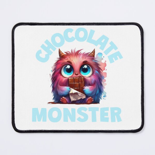 Item preview, Monster eating a chocolate candy bar in Watercolor paint designed and sold by EmeraldCauldren.