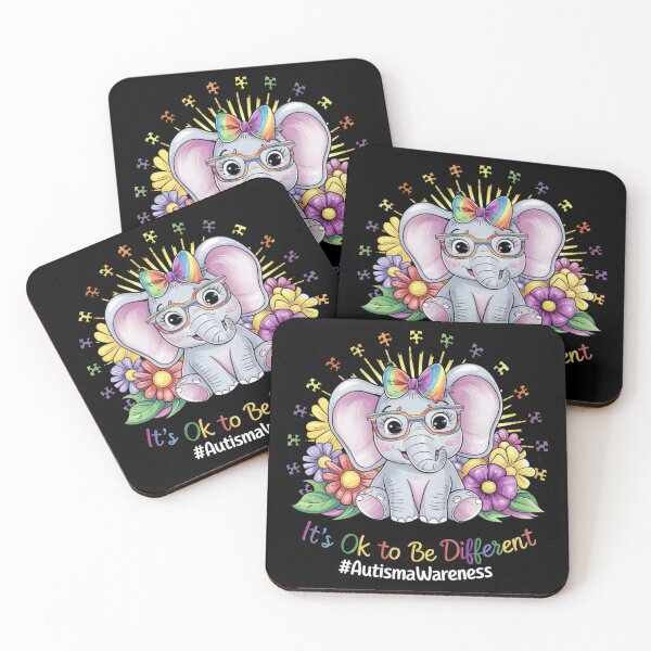 Item preview, Its Ok To Be Different Autism Awareness Cute Elephant Kids designed and sold by T-shop19.