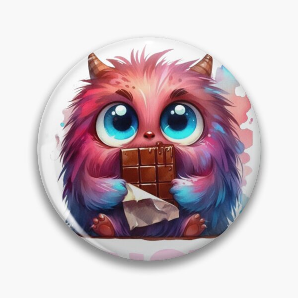 Item preview, Cute Furry Monster eating a chocolate bar designed and sold by EmeraldCauldren.