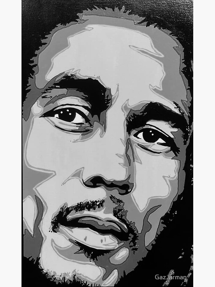 Bob Marley Art Print - grey tones