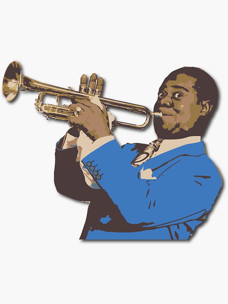 louis armstrong Sticker for Sale by lizasara
