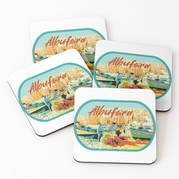 Item preview, Vintage Illustration of Albufeira's Former Pescadores Beach designed and sold by Lemomo-artworks.