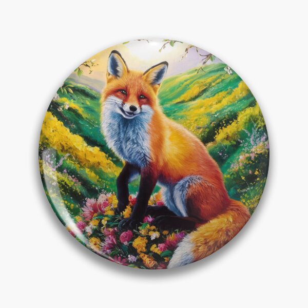 Item preview, Fox Portrait. Spring fox, spring season, floral fox, vintage fox, fox painting, Peter Paul Rubens style designed and sold by FoxVibes.