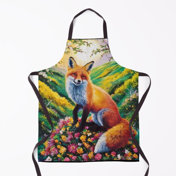 Item preview, Fox Portrait. Spring fox, spring season, floral fox, vintage fox, fox painting, Peter Paul Rubens style designed and sold by FoxVibes.