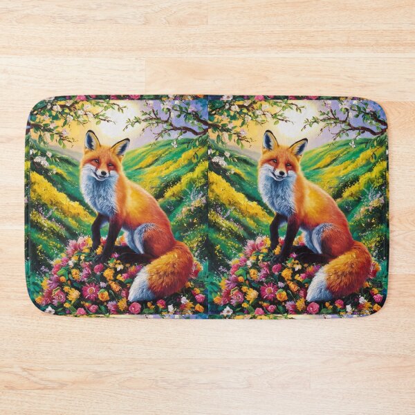 Item preview, Fox Portrait. Spring fox, spring season, floral fox, vintage fox, fox painting, Peter Paul Rubens style designed and sold by FoxVibes.