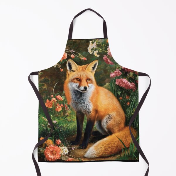 Item preview, Fox Portrait. Spring fox, spring season, floral fox, vintage fox, fox painting, Peter Paul Rubens style designed and sold by FoxVibes.