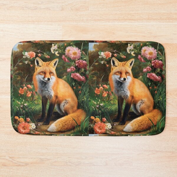 Item preview, Fox Portrait. Spring fox, spring season, floral fox, vintage fox, fox painting, Peter Paul Rubens style designed and sold by FoxVibes.