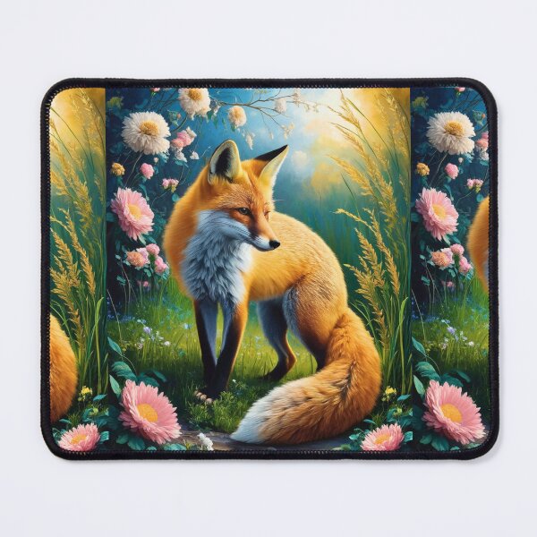 Item preview, Fox Portrait. Spring fox, spring season, floral fox, vintage fox, fox painting, Peter Paul Rubens style designed and sold by FoxVibes.