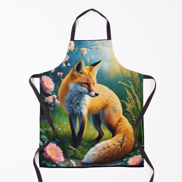 Item preview, Fox Portrait. Spring fox, spring season, floral fox, vintage fox, fox painting, Peter Paul Rubens style designed and sold by FoxVibes.