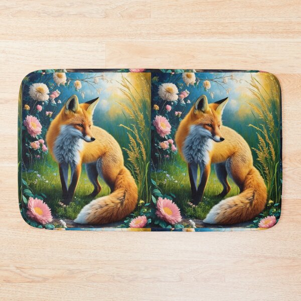Item preview, Fox Portrait. Spring fox, spring season, floral fox, vintage fox, fox painting, Peter Paul Rubens style designed and sold by FoxVibes.