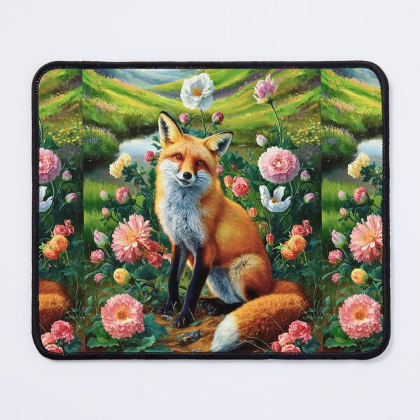 Item preview, Fox Portrait. Spring fox, spring season, floral fox, vintage fox, fox painting, Peter Paul Rubens style designed and sold by FoxVibes.
